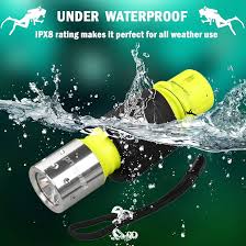 Amazon.com : HECLOUD Diving Flashlight with Rechargeable Power Scuba Dive  Light IPX8 Waterproof Underwater Flashlight Snorkeling Diving LED High  Lumens Torch, 3 Modes with Charger for Underwater Sports(2Pack) : Sports &  Outdoors