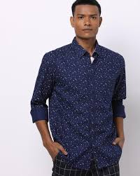 printed shirt with patch pocket