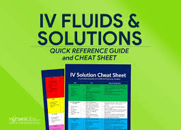 Intravenous Iv Fluids And Solutions Quick Reference Guide