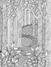 I very often get asked how i color trees, treebark in particular, and this page from romantic county's second tale is mostly tree, so this page is perfect. Adult Coloring Book Page Design With Forest Trees Coloring Book Royalty Free Cliparts Vectors And Stock Illustration Image 79561105
