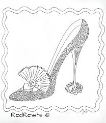 Shoe Fashion Coloring Book Coloring Pages Embroidery Patterns Vintage