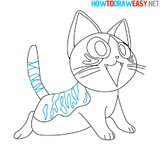 Anime cat drawing black and white. How To Draw A Cute Anime Cat How To Draw Easy
