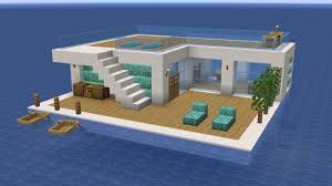 Minecraft maps / land structure. Minecraft How To Build A Small Modern House On Water Youtube