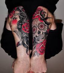 Black And White Sugar Skull Thigh Tattoo My New Arms By Claudiasabe Sugar Skull Tattoos Tattoos Sleeve Tattoos