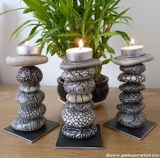 19 diy candle holder ideas transform the entire area diy art stone crafts pebble art