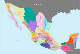 Mexico, officially the united mexican states, is a country in the southern portion of north america. File Mapa Politico De Mexico A Color Nombres De Estados Y Capitales Png Wikimedia Commons