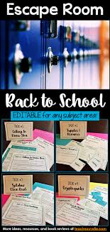 This Editable Back To School Escape Room Includes Icebreakers A Supply Scavenger Hunt A Syllabus Close Reading Quiz School Activities School Classroom School