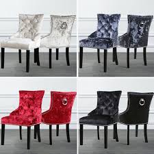 Browse our fabulous range today! Pair Of Crushed Velvet Dining Chairs Buttoned Back Dressing Stools With Knocker Ebay