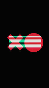 See more ideas about cute wallpapers, wallpaper quotes, iphone wallpaper. Aw86 X O Logo Minimal Dark Illustration Art Red Green Wallpaper