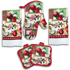 Functional, fun and frivolous, all make for nice additions to carry your apple. Amazon Com American Mills 5 Piece Lightweight Decorative Kitchen Towel Set Includes Oven Mitt Potholders Apples Home Kitchen