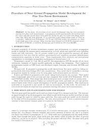 Maybe you would like to learn more about one of these? Pdf Procedure Of Near Ground Propagation Model Development For Pine Tree Forest Environment