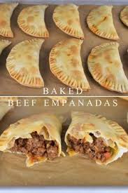 These Beef Empanadas Are Baked Not Fried And Feature An Easy To Make Ground Beef Filing In This Recipe We Use Premade Beef Recipes Easy Beef Empanadas Recipes