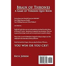 Who truly is the prince that was promised?!?! Buy Brain Of Thrones A Game Of Thrones Quiz Book Paperback September 6 2017 Online In Indonesia 1549687220