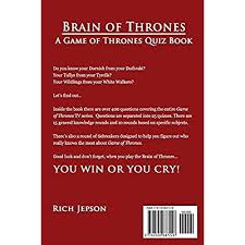 Game of thrones has one of the biggest and most accomplished casts on television. Buy Brain Of Thrones A Game Of Thrones Quiz Book Paperback September 6 2017 Online In Indonesia 1549687220