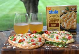 Shrimp Scampi Flatbread Recipe Shrimp Scampi Recipe Recipes Appetizer Recipes
