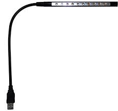 Usb Reading Lamp With 10 Led Lights And Flexible Gooseneck Black Reading Lamp Led Lights Reading Light