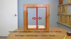 Close the cabinet door you want to measure. How To Measure Cabinet Openings For New Cabinet Doors Youtube