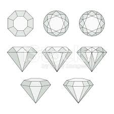 Set Of Isolated Gem Stones Vector Set Of Diamond Design Elements Diamond Drawing Diamond Vector Design Elements