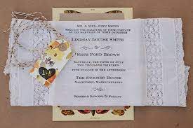 Diy Tutorial Rubber Stamp Butterfly Handkerchief Wedding Invitations Handkerchief Wedding Invitation Wedding Invitations Floral Wedding Invitations