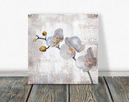 Flowers Orchidee Auf Holz Holzdruck Leinwandbild Fineart Blumenbild Wanddeko Geschenk Shabbychic Vintage Handgemacht Kaufen Landhaus Natur Art Painting