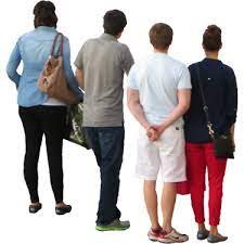 Group Of Four Looking Over Bridge Drawing People People Png People Illustration