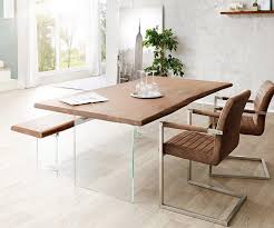 Esstisch mit sitzbank und stuhlen caseconrad com. Delife Esstisch Live Edge Akazie Braun 200x100 Cm Mit 2 Stuhlen 1 Bank Online Kaufen Otto