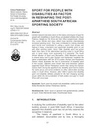 Powerhouse celebrities like jared leto, charlize theron and victoria beckham all have an interest in south africa through their charity work. Pdf Sport For People With Disabilities As Factor In Reshaping The Post Apartheid South African Sporting Society