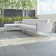 Spend this time at home to refresh your home decor style! Dune Light Grey 3 Piece Left Arm Chaise Sectional Sofa With Sunbrella Cushions Crate And Barrel Uae