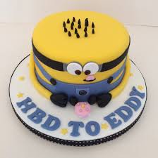 Minions madness birthday photo cake square shape. Minion Birthday Cake