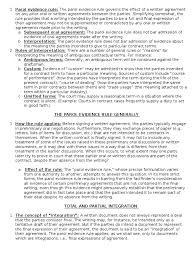 The parol evidence rule can thus be simplified as the outside evidence rule. outside evidence cannot be used where there is a written contract. Parol Evidence Rule Outline Parol Evidence Rule Contractual Term