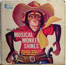 Musical Monkey Shines Cowboy Monkey Ready To Draw His Six Shooters Monkey Art Album Cover Art Album Art