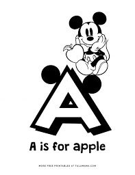 You must be reading stories and fairytales to him or her from colorful picture books. Free Printable Mickey Mouse Abc Coloring Pages Tulamama