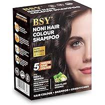 BSY Noni Black Hair color shampoo (20ml x 4 Sachets)