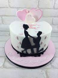 Not my original design, thank you to toni from sweet sugar treats for allowing me to recreate it! Silhouette Engagement Cake Engagement Cakes Engagement Cake Design Silhouette Wedding Cake