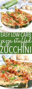 Easy Low Carb Pizza Stuffed Zucchini Recipe Low Carb Pizza Low Carb Pizza Recipes Zucchini Recipes