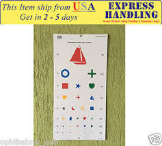 Details About Kindergarten Distance Vision Chart With Color Symbols 6m 20ft Free Shipping