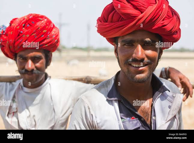 Rajput Shepherds Wearing Turban in Rajasthan India Stock Photo - Alamy