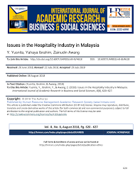 Although malaysia has not met tourist arrival targets for five consecutive years, the country's hotel market continues to grow. Pdf Issues In The Hospitality Industry In Malaysia