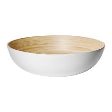 Rundlig White Bamboo White Serving Bowl Ikea Ikea Materiaux Naturels Bambou