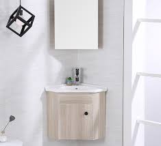 For bathrooms really limited on space, we carry a variety of corner bathroom vanities to choose from. China Corner Cabinet Solid Wood Bathroom Vanity Wall Mounted Cabinet Photos Pictures Made In China Com