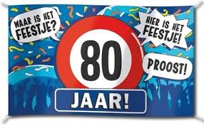 Bol Com Gevelvlag Verjaardag 80 Jaar 100 X 150 Cm