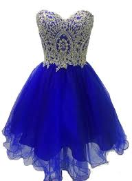 Royal Blue Tulle With Gold Applique Short Prom Dress Blue Homecoming Dresses Short Prom Dresses Short Blue Quinceanera Dresses Short Blue Homecoming Dresses