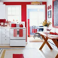 red kitchen walls