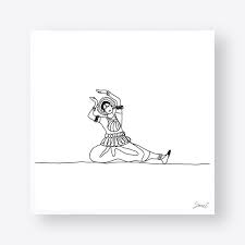 Indian Dancer Line Art Original Hindu Art Instant Etsy In 2020 Original Art Prints Indian Art Line Art