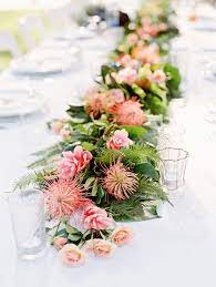 Garland Centerpiece Wedding Centerpiece Wedding Flowers Garland With Tropic Tropical Wedding Centerpieces Tropical Wedding Flowers Flower Garland Wedding