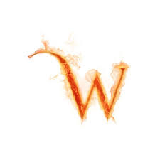 Psd Detail Burning Letter W Official Psds Lettering Hieroglyphics Letter W