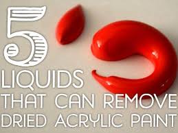5 Liquids That Can Remove Dried Acrylic Paint From Surfaces Remove Acrylic Paint Acrylic Painting Techniques Acrylic Painting