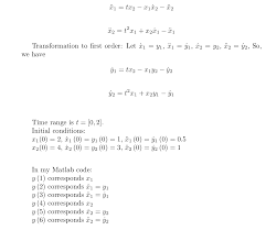 How To Implement Tightly Coupled Nonlinear Odes Using Ode45 In Matlab