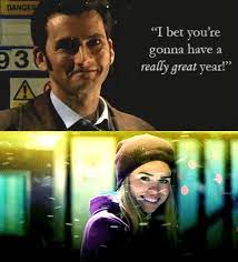 Rose Anyway Happy New Year Doctor And You What Year Is This Rose Blimey How Much Have You Had 2005 January The First Doctor Who Doctor 10th Doctor