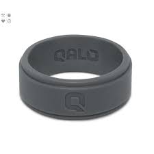 Qalo Men S Charcoal Step Edge Q2x Silicone Wedding Ring Qs Msc08 The Home Depot Silicone Rings Mens Wedding Rings Silicone Wedding Rings